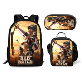 Star Wars The Bad Batch Schoolbag Backpack Lunch Bag Pencil Case 3pcs Set Gift for Kids Students